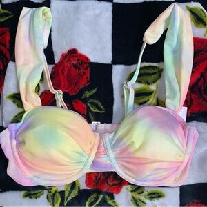 Colorful Tie-Dye Bikini Top